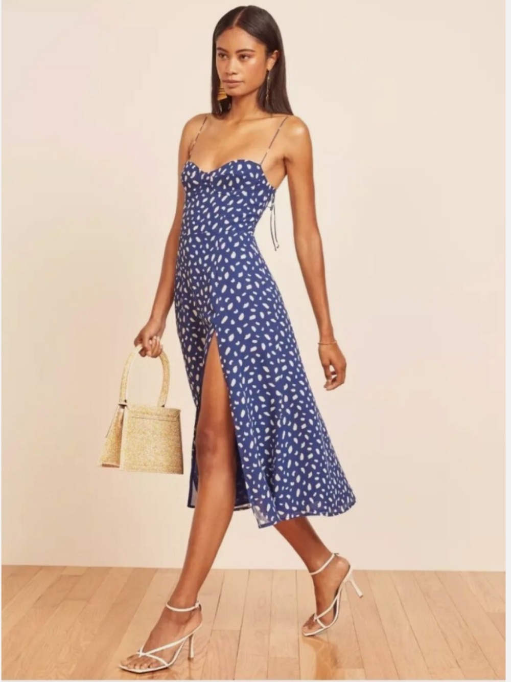 Reformation JULIETTE MIDI DRESS as seen on Hailey Bieber